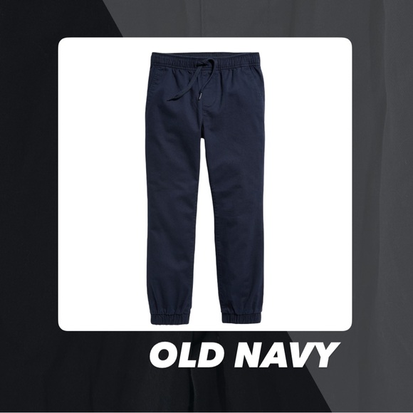 NWT Old Navy Blue Built-In Flex Twill Joggers - Picture 1 of 11